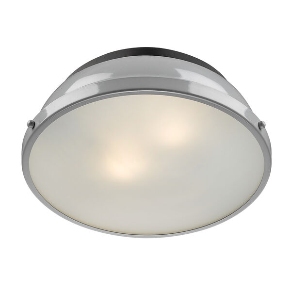 Duncan Black and Grey 14-Inch Two-Light Flush Mount, image 3